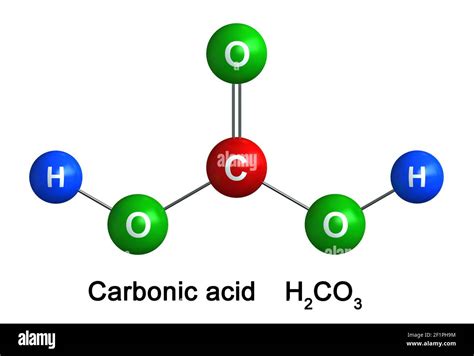 3d Render De La Estructura Molecular Del ácido Carbónico Aislado Sobre