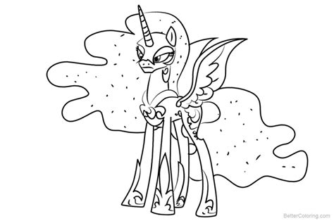 My little pony coloring pages free coloring pages 8 malvorlagen my little pony luna. My Little Pony Coloring Pages Nightmare Moon - Free ...