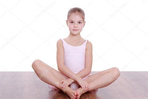 Little Ballerina Stretching — Stock Photo © Mari1photo 54952201