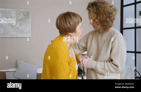 Elderly Care Concept Granddaughter Taking Care Of Her Sick Senior