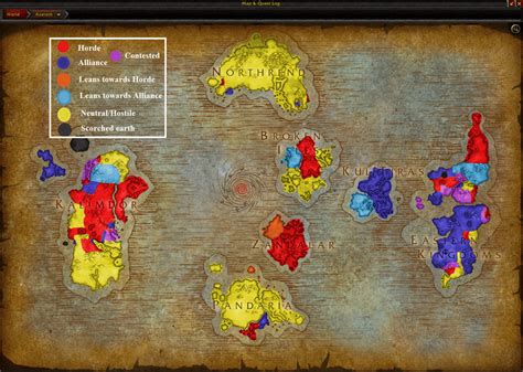 Complete Azeroth Territory Map Wow