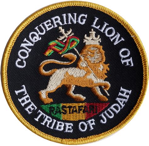 Rastafarian Conquering Lion Of The Tribe Of Judah Embroidered Patch