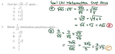 Contoh Soal Merasionalkan Penyebut Pecahan Bentuk Akar Kelas 10 Ujian