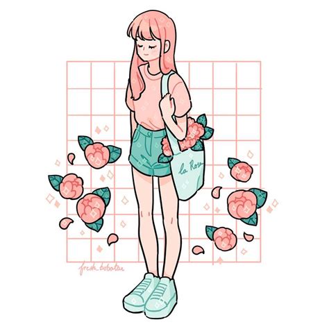 ~𝑒𝓂𝒾𝓁𝓎 𝓀𝒾𝓂~ On Instagram “full Body Cherry 🌷🍒 Can You Find My Other Drawing With This Same Bag