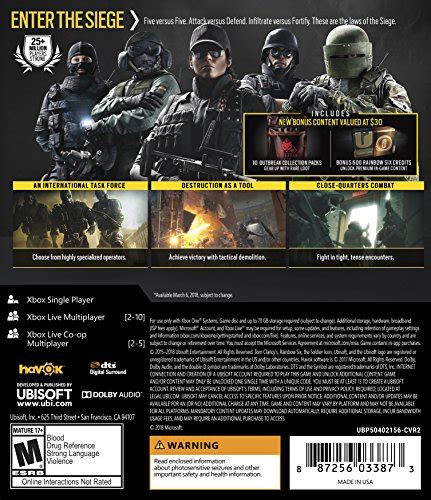 Tom Clancys Rainbow Six Siege Advanced Edition Xbox One Pricepulse