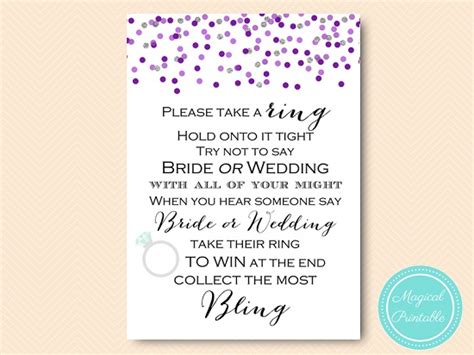 Purple Silver Dont Say Bride Wedding Printabell Express