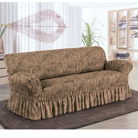These custom furniture slipcovers come with optional separate seat cushion covers. Italian Rouched Sofa Covers - Innovations