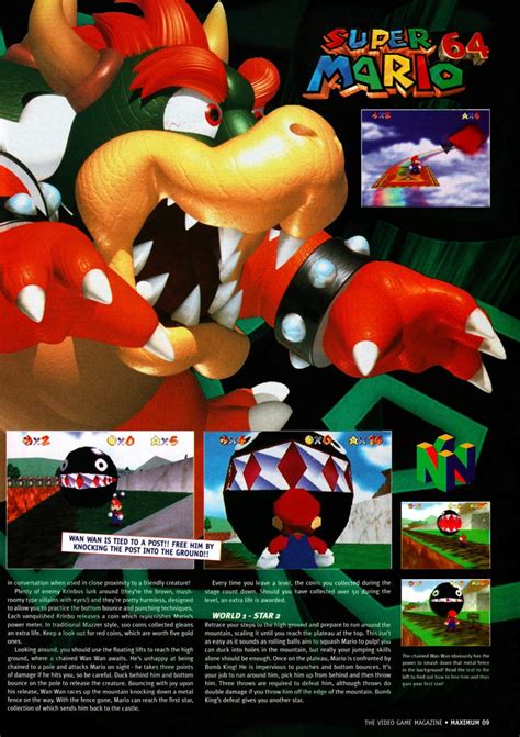 Scan Of The Review Of Super Mario 64 Published In The Magazine Maximum