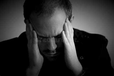 Man In Depression Stock Photo Image Of Worries Problem 10101946