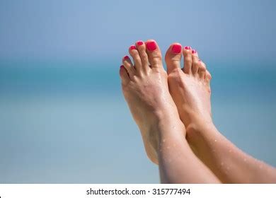 Bare Womans Feet On Beach Stock Photo Shutterstock