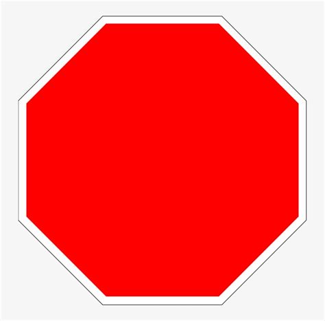 White Octagon Stop Sign