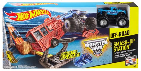 Hot Wheels Monster Jam Toy Trucks Playing Racing Smashmania Jump My