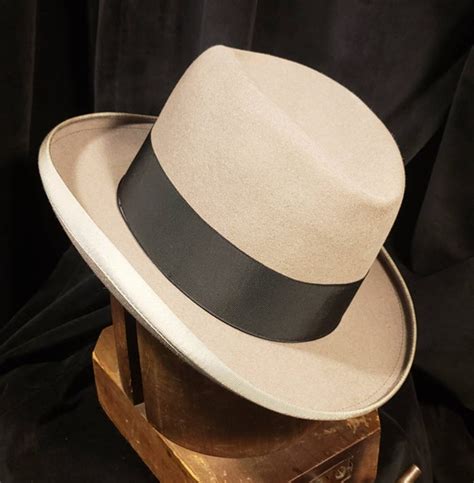Vintage Mens Grey Gray Bond Hat Homberg Homburg Etsy