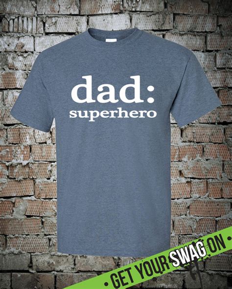 Superhero Dad T Shirt Superhero Tee Fathers Day T T Etsy