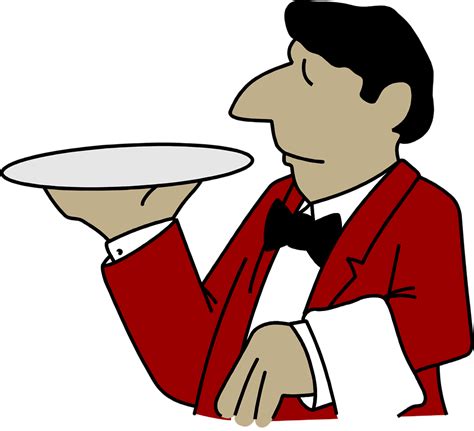 Waiter Free Stock Photo Illustration Of A Waiter With An Emptry