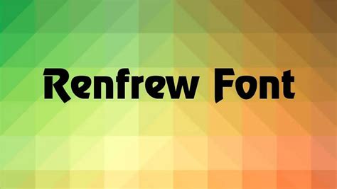 Renfrew Font Free Download Free Download Cofonts