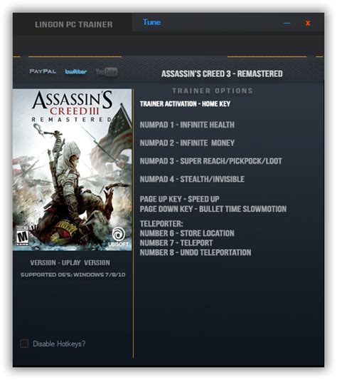 Скачать Assassin s Creed III Remastered Трейнер Trainer