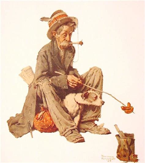 Hobo And Dog 1924 Norman Rockwell