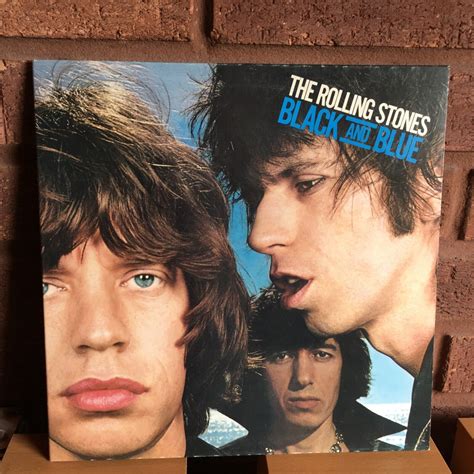 The Rolling Stones Black And Blue Vinyl Lp Repress Blue Vinyl Gfold