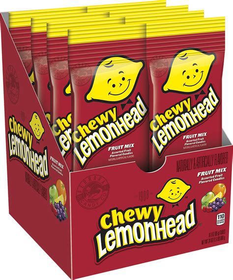 Lemonhead Fruit Mix Chewy Lemonhead Candy 3 Oz 8 Ct
