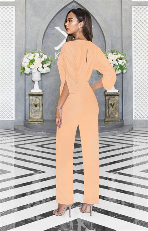 Teresa Dressy Jumpsuits Cocktail Batwing Sleeve Classy Formal Gcgme