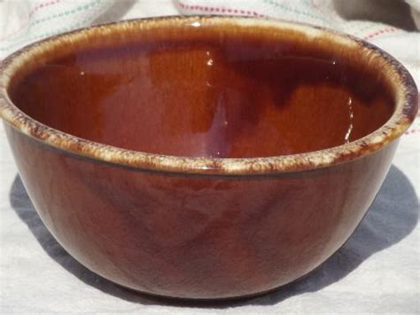 Hull Brown Drip Pottery Bowl Vintage Oven Proof 7