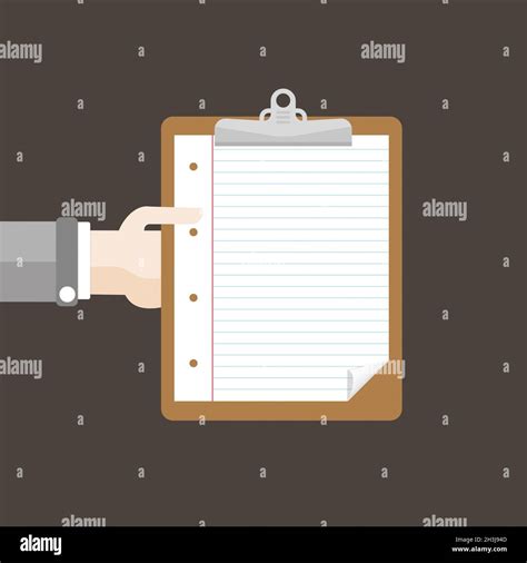 Hand Clipboard Flat Design Stock Photo Alamy