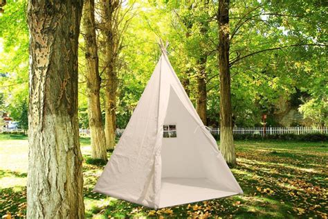 All you need is dowel moulding, dust sheets and string. Large Cotton White Canvas Kids Indian Indoor Adults Teepee ...
