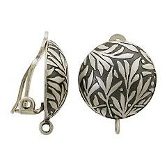 Sterling Silver Clip Earring Findings with Willow Print | Earring findings, Jewelry making ...