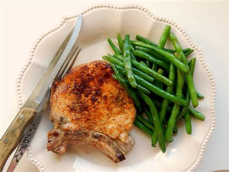 Perfect Pork Chops With Spicy Green Beans Recipe Keto Lchf Paleo