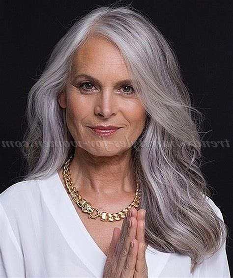 2020 Popular Long Hairstyles For Grey Hair