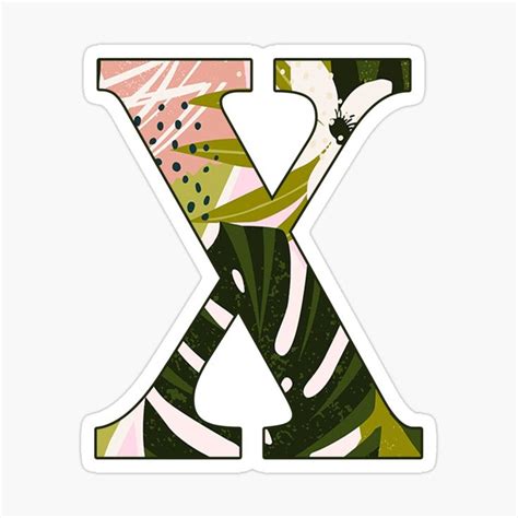 Initial Letter X Sticker By Vaishnavi Deshmukh Coloring Stickers