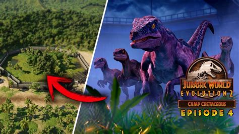 How To Build The Raptor Paddock Camp Cretaceous Park Build 4 Jurassic World Evolution 2
