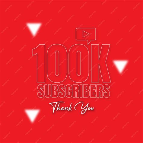 Premium Vector 100k Subscribers Thank You Vector Banner Template