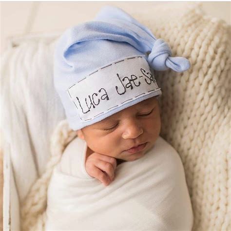 Knots Baby Name Hat Personalized Hat Name Hat Baby Names Baby Boy