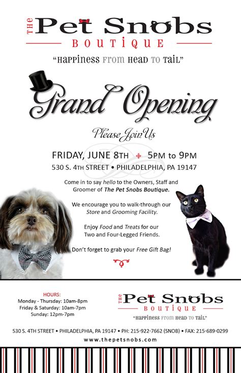 The Pet Snobs Boutique Please Join Us At Our Grand Opening