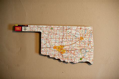 Oklahoma Vintage Map Wall Art By Junklahoma On Etsy 3500 Map Wall