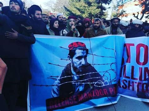 واکنش‌ افغان‌ها به بازداشت منظور پشتین؛ تجمع اعتراضی مقابل سفارت