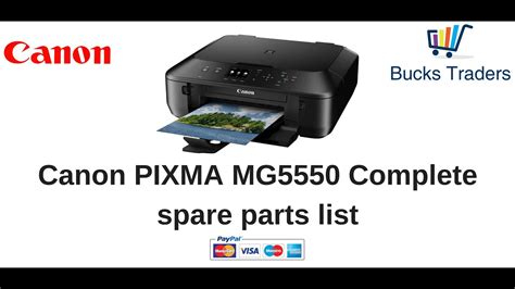 Genuine Oem Canon Pixma Mg5550 All In One Printer Parts Bucks Traders