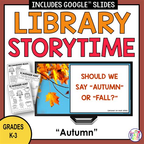 Autumn Digital Storytime Lesson Librarians Teach