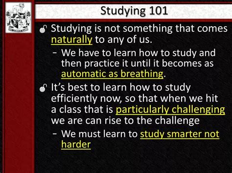 Ppt Studying 101 Powerpoint Presentation Free Download Id3092301