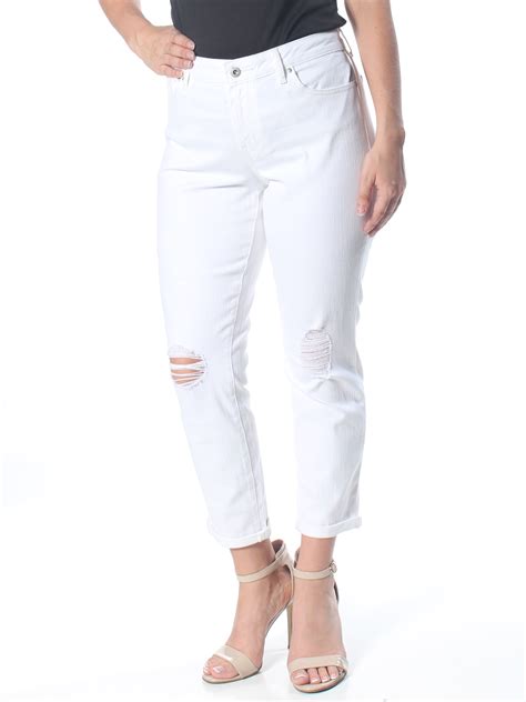 Jessica Simpson 60 Womens New 1569 White Cropped Jeans 31 Waist