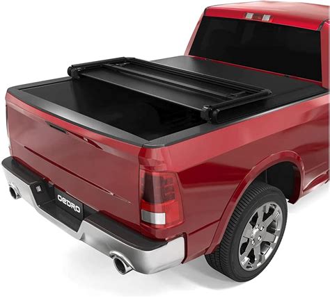Oedro Upgraded Soft Tri Fold Truck Bed Tonneau Cover On Top Compatible