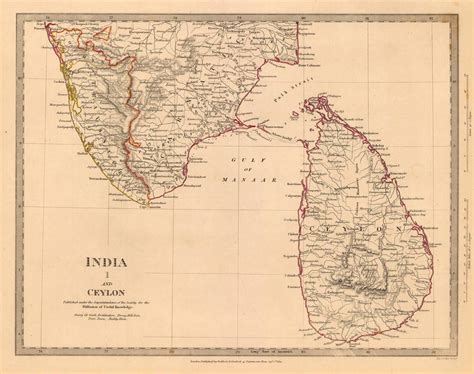 Map Of Ceylon Old Ceylon Map Southern Asia Asia