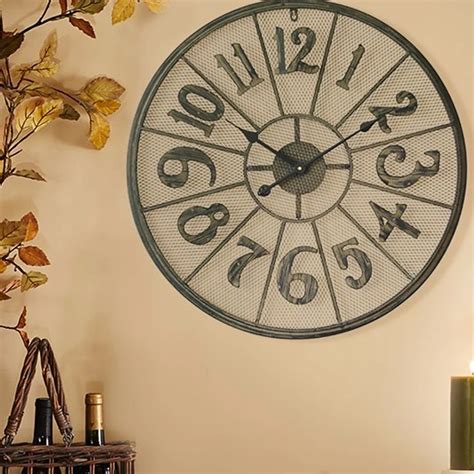 Decoration Iron Silent Large Wall Clock Vintage Home Decor Retro Metal