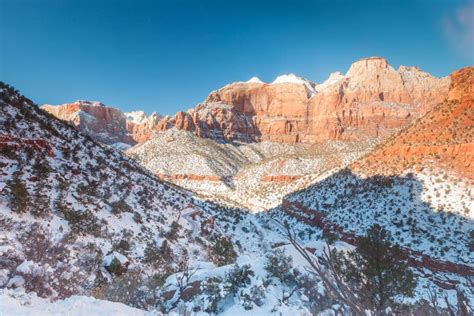 Zion National Park In Winter Stock Image Image Of Southwest Desert