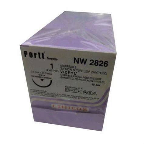 Polyglactin 910 Ethicon Nw 2826 Vicryl Absorbable Surgical Suture 35
