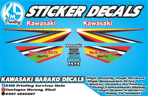 Kawasaki Barako 1 Sticker Decals Lazada Ph