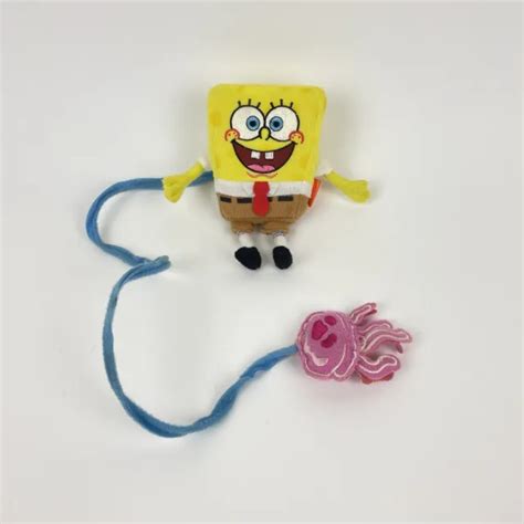 Spongebob Squarepants With Attached Pink Jellyfish Plush Jelly Talking