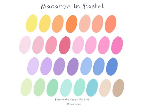 Macaron In Pastel Color Palette Procreate Tool Colour For Graphic